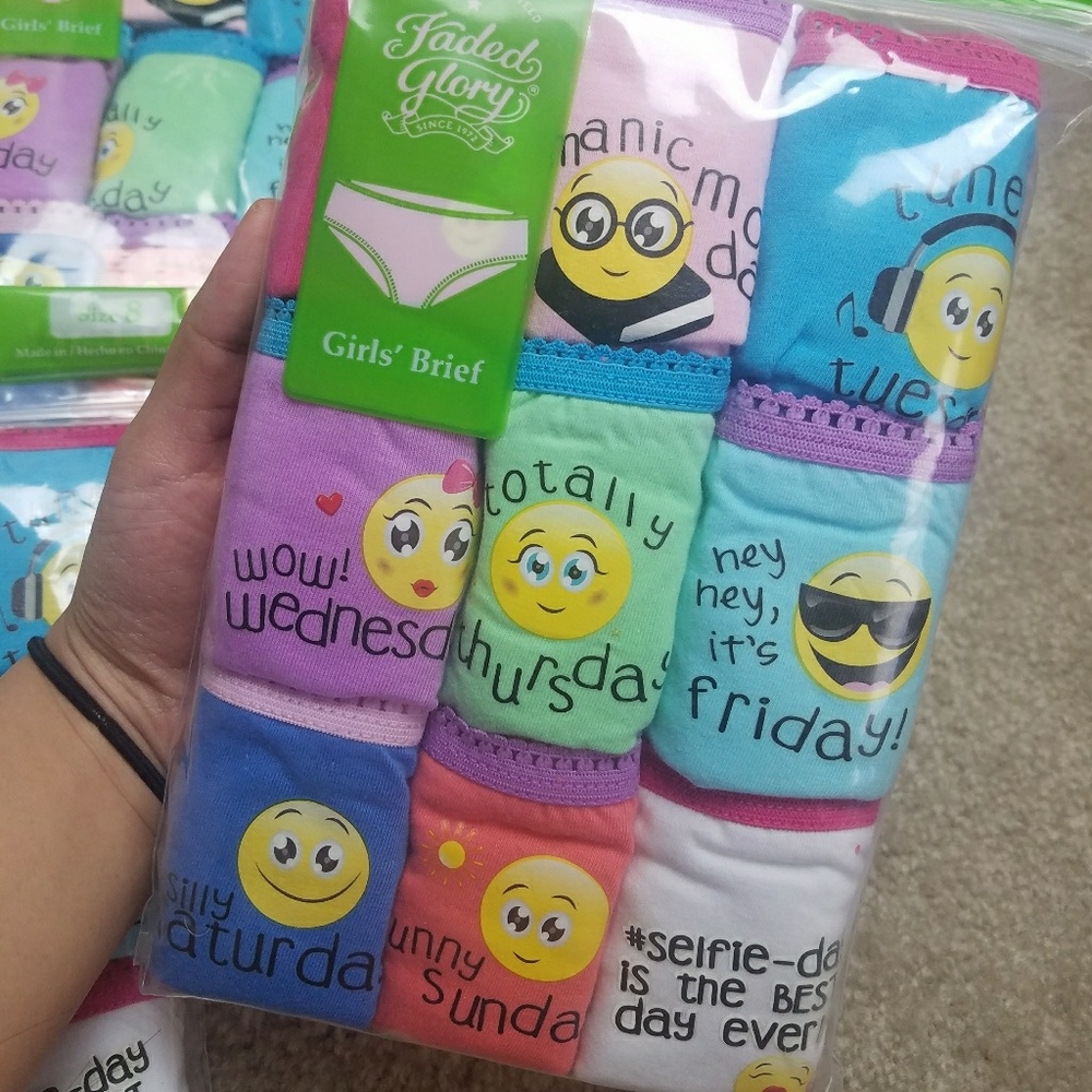 Faded Glory Girl's Brief Underwear